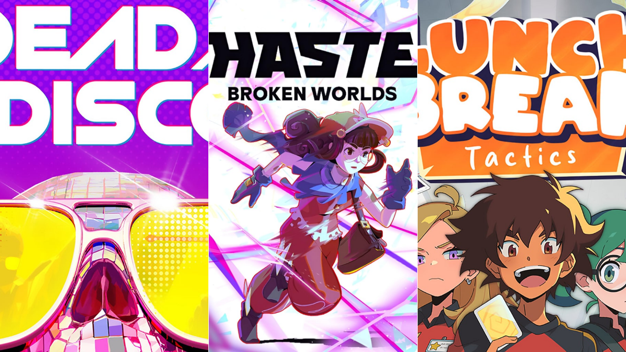 Left to Right: Dead As Disco, Haste: Broken Worlds, Lunchbreak Tactics